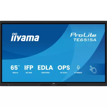 Näyttö iiyama TE6515A-B1AG 65 tuuman 4K UHD kosketusnäyttö