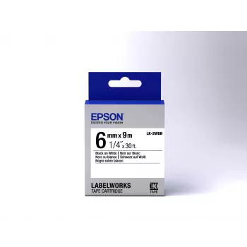 Epson tarrakasetti Standard LK-2WBN musta/valkoinen 6 mm (9 m)