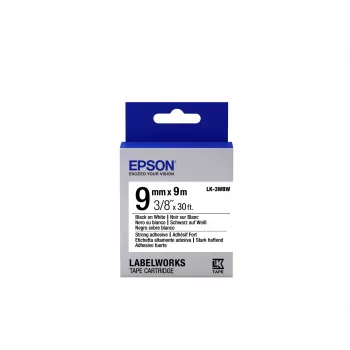 Epson tarrakasetti Strong Adhesive LK-3WBW musta/valkoinen 9 mm (9 m)