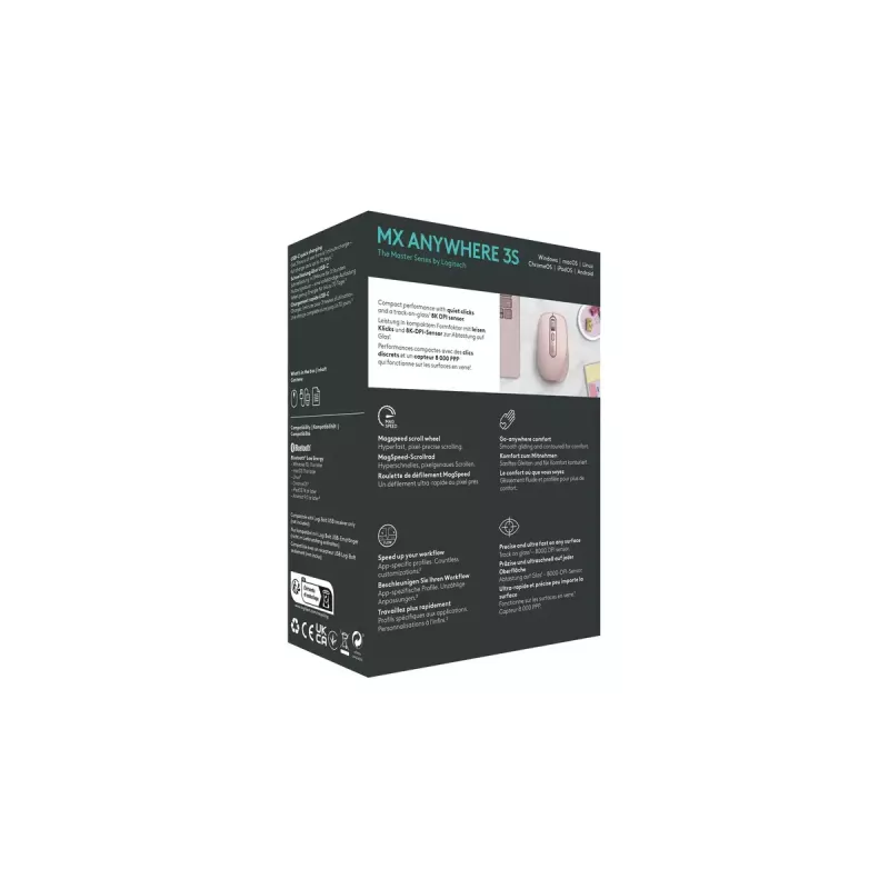 Logitech MX 3S -hiiri Pink USB Optinen