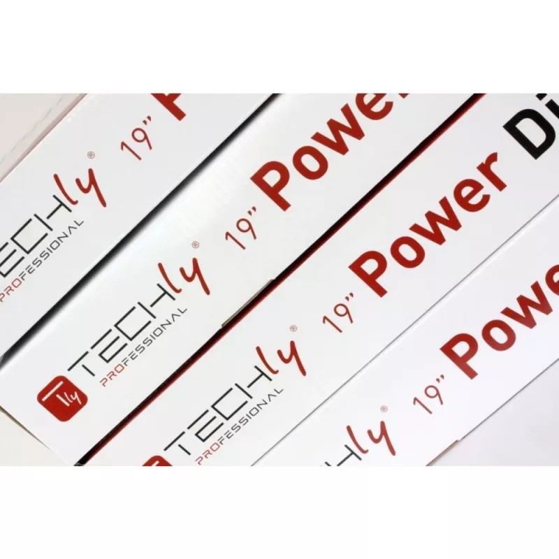 Techly 023776 19 tuuman 1U Rack PDU, 12x C13, C20-pistoke, kytkin, 2 m, musta