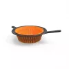 Fiskars 1027304 taittuva siivilä, 29 cm, muovi/silikoni, musta/oranssi