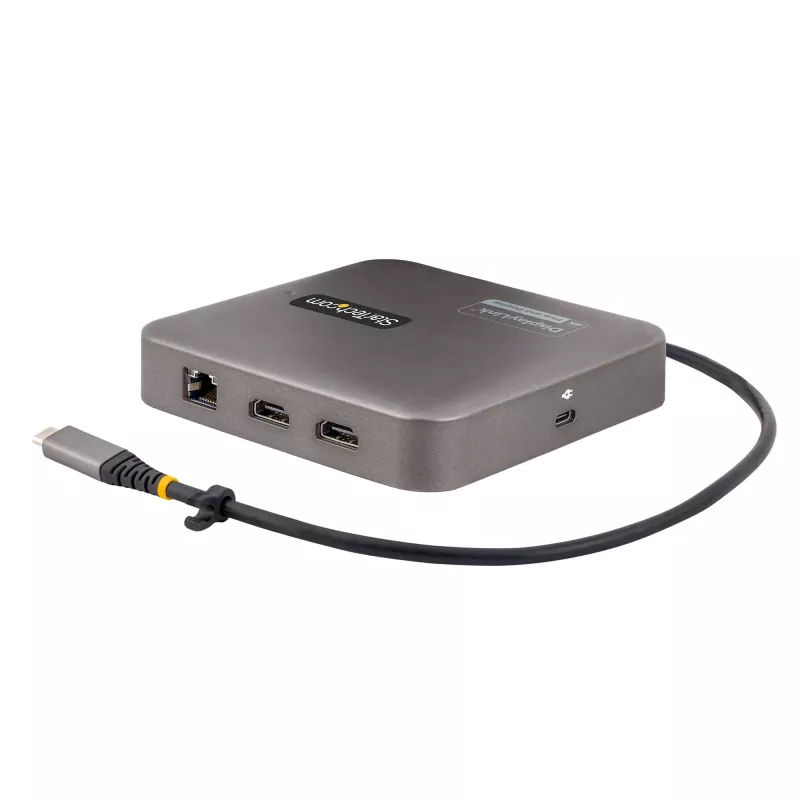 StarTech.com USB-C-telakointiasema, Dual 4K 60Hz HDMI, yhteensopiva Macbook Pro (M1/M2/M3/M4) ja Windows, USB-A/USB-C 10Gbps-keskitin, 100W Power Delivery, GbE, SD, 56cm kaapeli