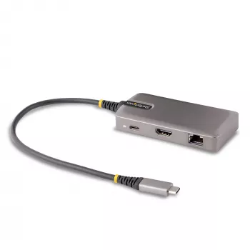 StarTech.com USB-C-moniporttiadapteri – 4K 60Hz HDMI – HDR – 2-porttinen 5Gbps USB 3.0 -keskitin – 100W Power Delivery -läpivienti – GbE – Works with Chromebook -sertifioitu – Windows/macOS
