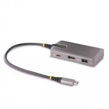 StarTech.com USB-C-moniporttisovitin - 4K 60Hz HDMI HDR:lla - 3-porttinen USB-keskitin - 100W Power Delivery -läpivienti - Works With Chromebook -sertifioitu - Windows/macOS/iPadOS/Android™
