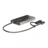 StarTech.com USB-C - Dual-HDMI-sovitin – USB-C tai A - 2x HDMI – 4K 60Hz – 100W Power Delivery -läpivienti – 30 cm (1ft) integroitu kaapeli – USB-HDMI-moninäyttömuunnin kannettavalle – TAA
