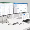 StarTech.com USB-C - Dual-HDMI-sovitin – USB-C tai A - 2x HDMI – 4K 60Hz – 100W Power Delivery -läpivienti – 30 cm (1ft) integroitu kaapeli – USB-HDMI-moninäyttömuunnin kannettavalle – TAA