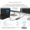 StarTech.com USB-C - Dual-HDMI-sovitin – USB-C tai A - 2x HDMI – 4K 60Hz – 100W Power Delivery -läpivienti – 30 cm (1ft) integroitu kaapeli – USB-HDMI-moninäyttömuunnin kannettavalle – TAA