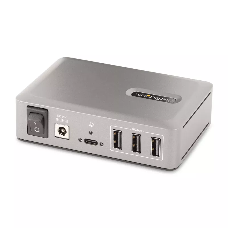 StarTech.com 10-porttinen USB-C-keskitin - 8x USB-A/2x USB-C - itsetehosteinen 65W virtalähteellä - USB 3.1 10Gbps - pöytä-/kannettavan USB-keskitin USB-IF-sertifioidulla 3ft lukittavalla kaapelilla, USB C -keskitin