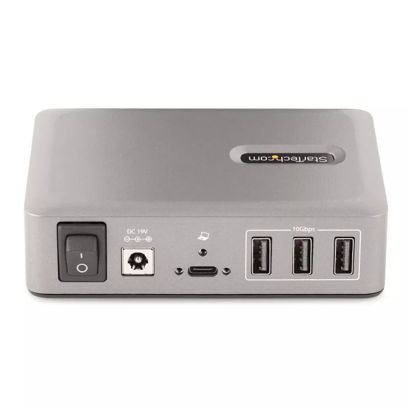 StarTech.com 10-porttinen USB-C-keskitin - 8x USB-A/2x USB-C - itsetehosteinen 65W virtalähteellä - USB 3.1 10Gbps - pöytä-/kannettavan USB-keskitin USB-IF-sertifioidulla 3ft lukittavalla kaapelilla, USB C -keskitin