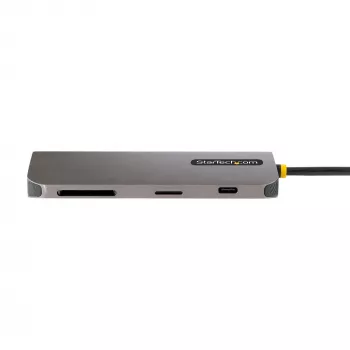StarTech.com USB-C-moniporttisovitin – 4K 60Hz HDMI-video, 3-porttinen 5Gbit/s USB-A-keskitin, 100W USB Power Delivery -läpivienti/GbE/SD/MicroSD, 30cm kaapeli, kannettava kannettavan telakointiasema