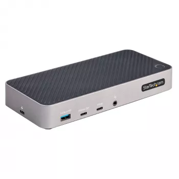 StarTech.com USB-C Triple Monitor -telakointiasema - HDMI/DP Triple 4k USB-C-telakka - 5x USB-keskitin - GbE - 100W PD - universaali moninäyttö-telakointiasema - Thunderbolt 3/4 -yhteensopiva