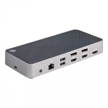StarTech.com USB-C Triple Monitor -telakointiasema - HDMI/DP Triple 4k USB-C-telakka - 5x USB-keskitin - GbE - 100W PD - universaali moninäyttö-telakointiasema - Thunderbolt 3/4 -yhteensopiva