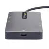 StarTech.com USB-C-moniporttisovitin, Dual-HDMI-video, 4K 60Hz, 2x 5 Gbit/s USB-A-keskitin, 100 W Power Delivery -läpivienti/GbE/SD/MicroSD, 30 cm kaapeli, matkatelakka, kannettavan telakointiasema