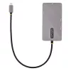 StarTech.com USB-C-moniporttisovitin, Dual-HDMI-video, 4K 60Hz, 2x 5 Gbit/s USB-A-keskitin, 100 W Power Delivery -läpivienti/GbE/SD/MicroSD, 30 cm kaapeli, matkatelakka, kannettavan telakointiasema