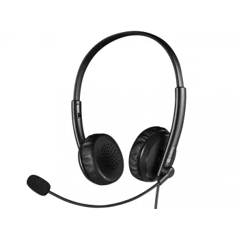 Sandberg 2in1 Office -headset 3,5 mm + USB, johdollinen, toimisto/callcenter, 20 - 20000 Hz, 110 g, kuulokkeet, musta