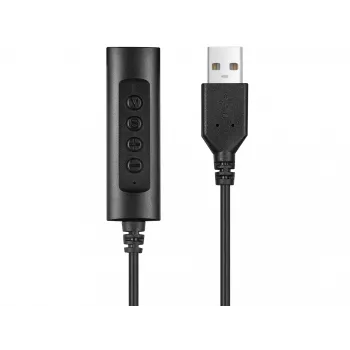 Sandberg 2in1 Office -headset 3,5 mm + USB, johdollinen, toimisto/callcenter, 20 - 20000 Hz, 110 g, kuulokkeet, musta