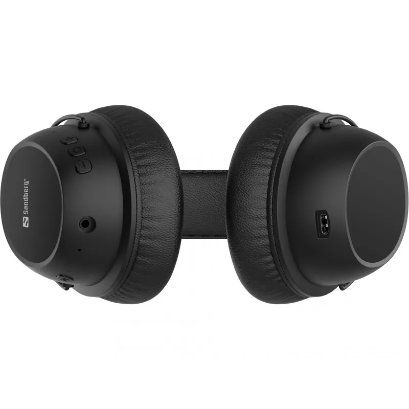 Sandberg langaton headset ANC FlexMic, langaton, pelaaminen, 20 - 20000 Hz, 211 g, headset, musta