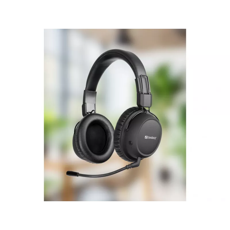 Sandberg langaton headset ANC FlexMic, langaton, pelaaminen, 20 - 20000 Hz, 211 g, headset, musta
