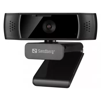 Sandberg USB-verkkokamera automaattitarkennus DualMic, 2,07 MP, 1920 x 1080 pikseliä, Full HD, 30 fps, 70°, 70°