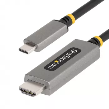 StarTech.com 6ft (2m) USB-C - HDMI -adapterikaapeli, 8K 60Hz, 4K 144Hz, HDR10, USB Type-C - HDMI 2.1 -videomuunninkaapeli, USB-C DP Alt Mode/USB4/Thunderbolt 3/4 -yhteensopiva – USB-C-kannettava HDMI-näyttöön
