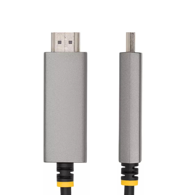 StarTech.com 6ft (2m) USB-C - HDMI -adapterikaapeli, 8K 60Hz, 4K 144Hz, HDR10, USB Type-C - HDMI 2.1 -videomuunninkaapeli, USB-C DP Alt Mode/USB4/Thunderbolt 3/4 -yhteensopiva – USB-C-kannettava HDMI-näyttöön