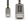StarTech.com 6ft (2m) USB-C - HDMI -adapterikaapeli, 8K 60Hz, 4K 144Hz, HDR10, USB Type-C - HDMI 2.1 -videomuunninkaapeli, USB-C DP Alt Mode/USB4/Thunderbolt 3/4 -yhteensopiva – USB-C-kannettava HDMI-näyttöön