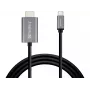 Sandberg USB-C - HDMI -kaapeli 2M, 2 m, USB Type-C, HDMI, uros, uros, suora