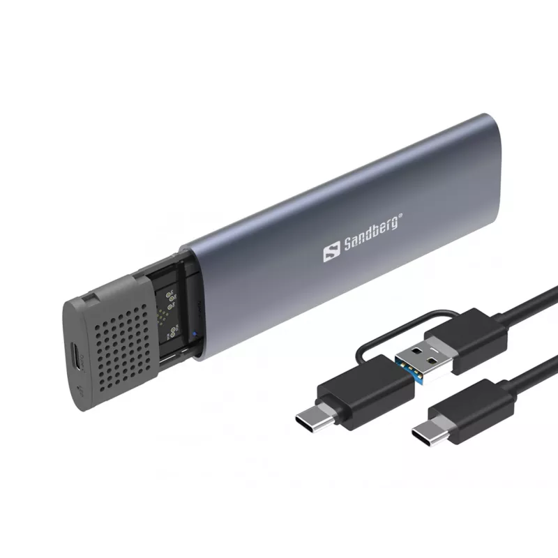 Sandberg USB 3.2 -kotelo M.2 + NVMe SSD:lle
