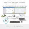 StarTech.com USB-C-moniporttiadapteri kiinnitetyllä USB-C–USB-A-adapterilla, Dual HDMI (4K30Hz/1080p60Hz), 3x USB-A 5Gbps, Mini Travel Dock, kannettavan telakka, 1,3ft/40cm kaapeli