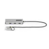 StarTech.com USB-C-moniporttiadapteri kiinnitetyllä USB-C–USB-A-adapterilla, Dual HDMI (4K30Hz/1080p60Hz), 3x USB-A 5Gbps, Mini Travel Dock, kannettavan telakka, 1,3ft/40cm kaapeli