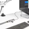 StarTech.com USB-C-moniporttiadapteri kiinnitetyllä USB-C–USB-A-adapterilla, Dual HDMI (4K30Hz/1080p60Hz), 3x USB-A 5Gbps, Mini Travel Dock, kannettavan telakka, 1,3ft/40cm kaapeli