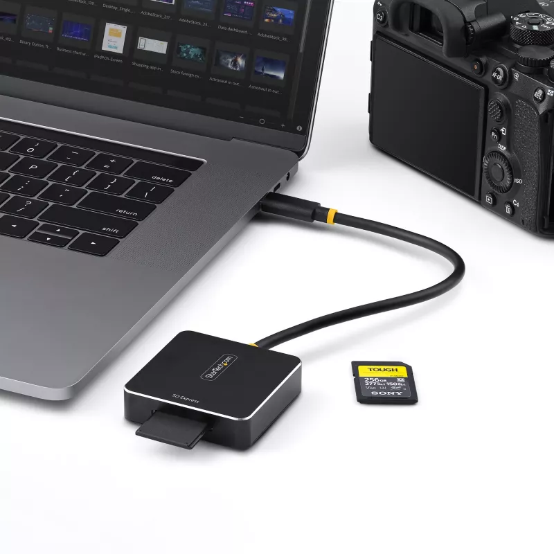 StarTech.com 1B-USB-C-SDE-ADAPTER kortinlukija USB 3.2 Gen 2 (3.1 Gen 2) Type-C musta