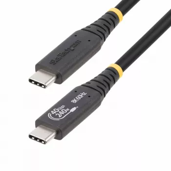 StarTech.com 1m (3,3ft) USB4-kaapeli, USB-IF-sertifioitu USB-C-kaapeli, 40Gbps, 240W Power Delivery PD 3.1 EPR, 8K 60Hz, USB Type-C -tiedonsiirtokaapeli/kaapeli, yhteensopiva Thunderbolt/USB 3.2 -liitäntöjen kanssa