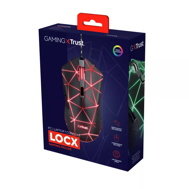 Trust GXT 133 Locx -pelihiiri oikeakätinen USB Type-A optinen 4000 DPI