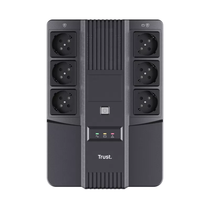 Trust Maxxon 23326 UPS 800 VA, 6 AC-lähtöä, simuloitu siniaalto