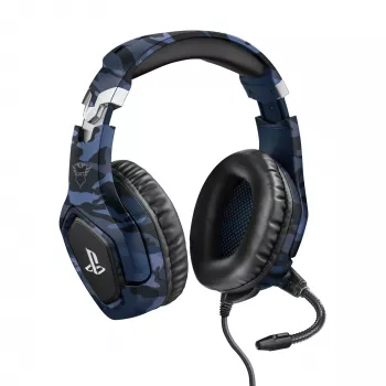 Trust GXT 488 Forze PS4 -kuulokemikrofoni, johdollinen, pääpanta, pelaaminen, musta, sininen