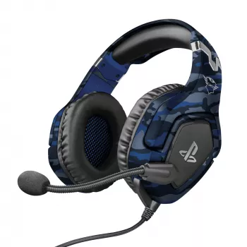 Trust GXT 488 Forze PS4 -kuulokemikrofoni, johdollinen, pääpanta, pelaaminen, musta, sininen