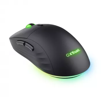 Trust GXT 927 Redex+ -hiiri, pelaaminen, oikeakätinen, RF langaton + USB Type-A, laser, 25600 DPI