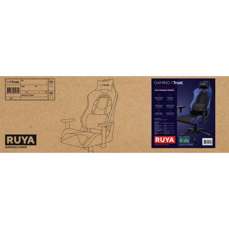 Trust GXT 714 RUYA -yleispelituoli, musta, sininen
