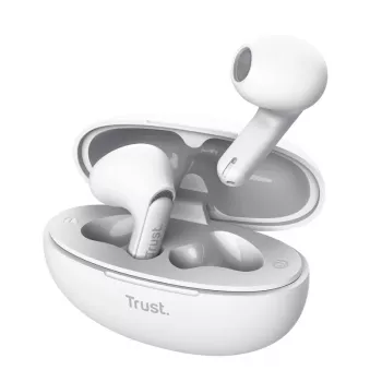 Trust Yavi -kuulokemikrofoni, True Wireless Stereo (TWS), in-ear-kuulokkeet, puhelut/musiikki, USB Type-C, Bluetooth, valkoinen