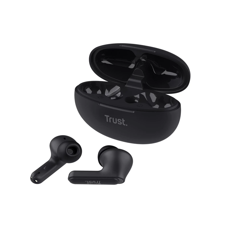 Trust Yavi -kuulokemikrofoni, True Wireless Stereo (TWS), in-ear, puhelut/musiikki, USB Type-C, Bluetooth, musta
