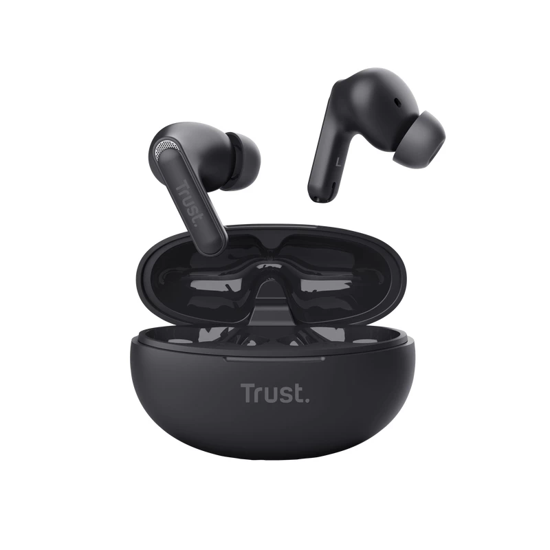 Trust Yavi -kuulokemikrofoni, True Wireless Stereo (TWS), in-ear, puhelut/musiikki, USB Type-C, Bluetooth, musta