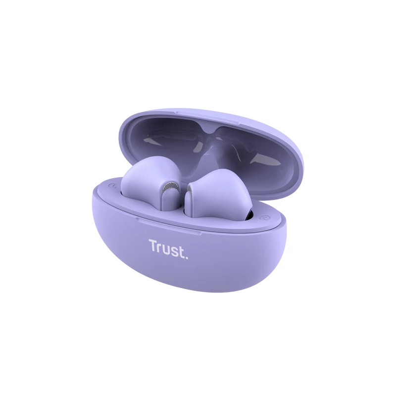 Trust Yavi -kuulokemikrofoni, True Wireless Stereo (TWS), in-ear, puhelut/musiikki, USB Type-C, Bluetooth, violetti