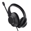 Trust Ayda Max USB -kuulokemikrofoni, johdollinen, pääpanta, toimisto/call center, USB Type-C / USB Type-A, musta
