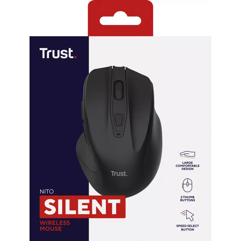 Trust Nito -hiiri, yleiskäyttöinen, molempikätinen, RF langaton, optinen, 2200 DPI