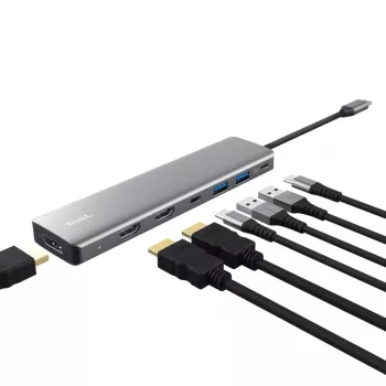 Trust 25661 USB-keskitin Type-C alumiini