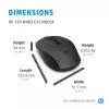 HP 150 langaton hiiri, molempikätinen, optinen, RF Wireless, 1600 dpi, musta