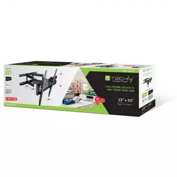 Techly 23-55 tuuman seinäteline LED TV LCD täysin liikkuva kaksivartinen ICA-PLB 147M