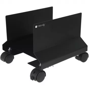 Techly CPU-terästeline rullilla, musta ICA-CS 34, musta, PC, multimediateline, 25 kg, 195 mm, 240 mm